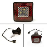 80 LED BRAKE, DRIVING, REVERSE LIGHT LAMP TRAILER TOWING HITCH COVER 2" RECEIVER