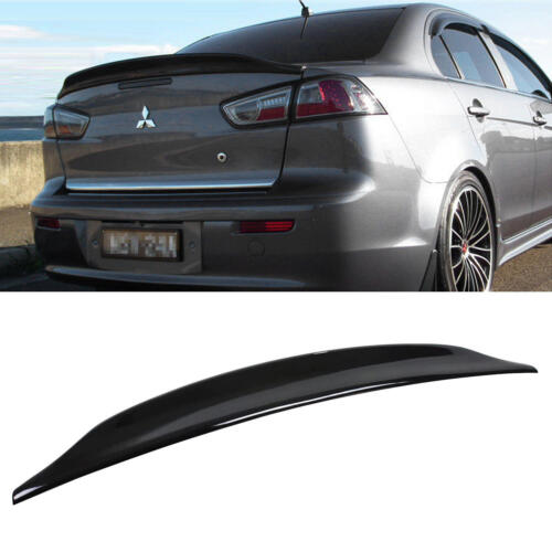 GLOSSY BLACK ABS REAR DUCK TAIL TRUNK SPOILER WING FOR 08-17 MITSUBISHI LANCER
