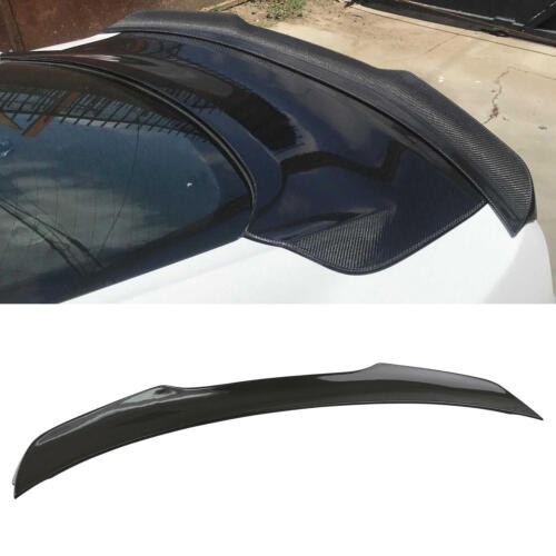 H-STYLE REAL CARBON FIBER TRUNK SPOILER WING For 15-20 FORD MUSTANG