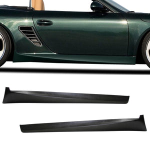 FOR 09-12 PORSCHE BOXSTER 987 TYPE JDM PU ADD-ON SIDE SKIRTS BODY KIT URETHANE