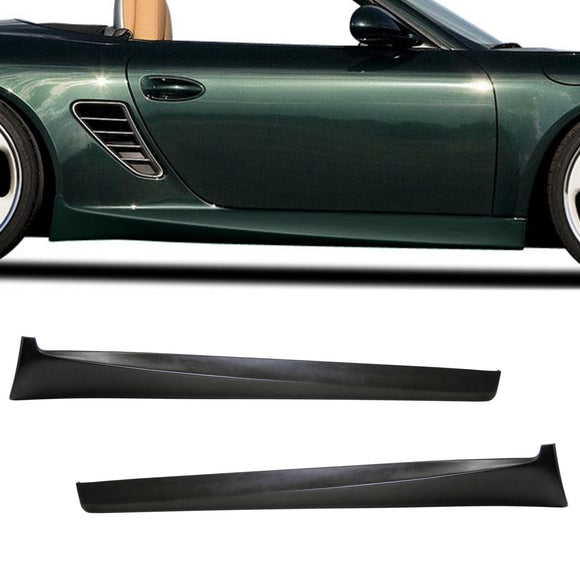 FOR 09-12 PORSCHE BOXSTER 987 TYPE JDM PU ADD-ON SIDE SKIRTS BODY KIT URETHANE