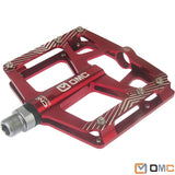 OMC MTB Lightweight Extruded Aluminum Alloy Pedals Mountain Bike Pedals 3 Bearing Non-Slip Bicycle Platform Pedals for BMX MTB 9/16"