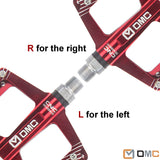 OMC MTB Lightweight Extruded Aluminum Alloy Pedals Mountain Bike Pedals 3 Bearing Non-Slip Bicycle Platform Pedals for BMX MTB 9/16"