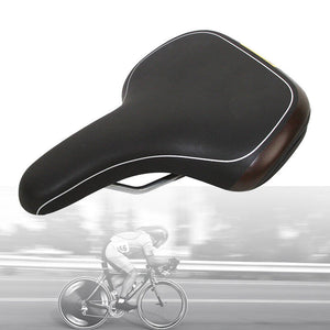 Velo Plush Hybrid Bicycle PU Leather Seat Steel Rail Comfort Bike Gel Saddle
