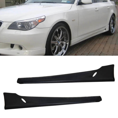 FOR 04-07 BMW E60 525 530 535 5-SERIES 4DR TYPE-A PU SIDE SKIRT BODY KIT SPOILER