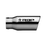 RBP STAINLESS STEEL POLISHED EXHAUST MUFFLER TIP 3"INLET 5" OULET FOR TRUCK JEEP