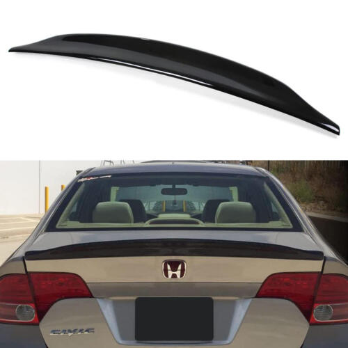 GLOSSY BLACK ABS DUCK TAIL REAR TRUNK SPOILER WING FOR 06-11 CIVIC SEDAN 4DR