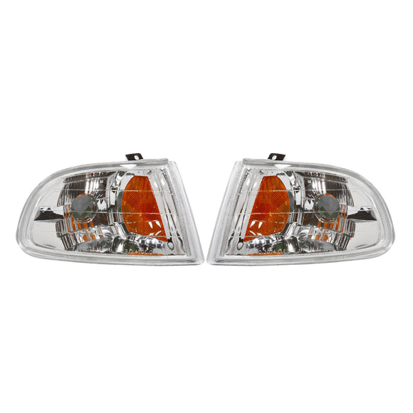Clear Euro Corner Turn Signal Lights For 1992-1995 Honda Civic 2dr/3dr Hatchback (Pair)