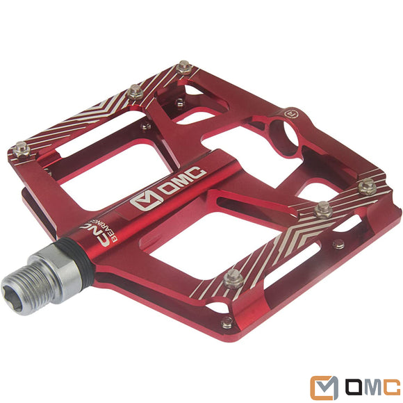 OMC MTB Lightweight Extruded Aluminum Alloy Pedals Mountain Bike Pedals 3 Bearing Non-Slip Bicycle Platform Pedals for BMX MTB 9/16