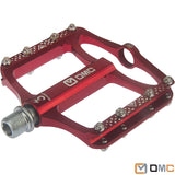 OMC MTB Extruded Aluminum Alloy Lightweight Pedals Mountain Bike Pedals 3 Bearing Non-Slip Bicycle Platform Pedals for BMX MTB 9/16"