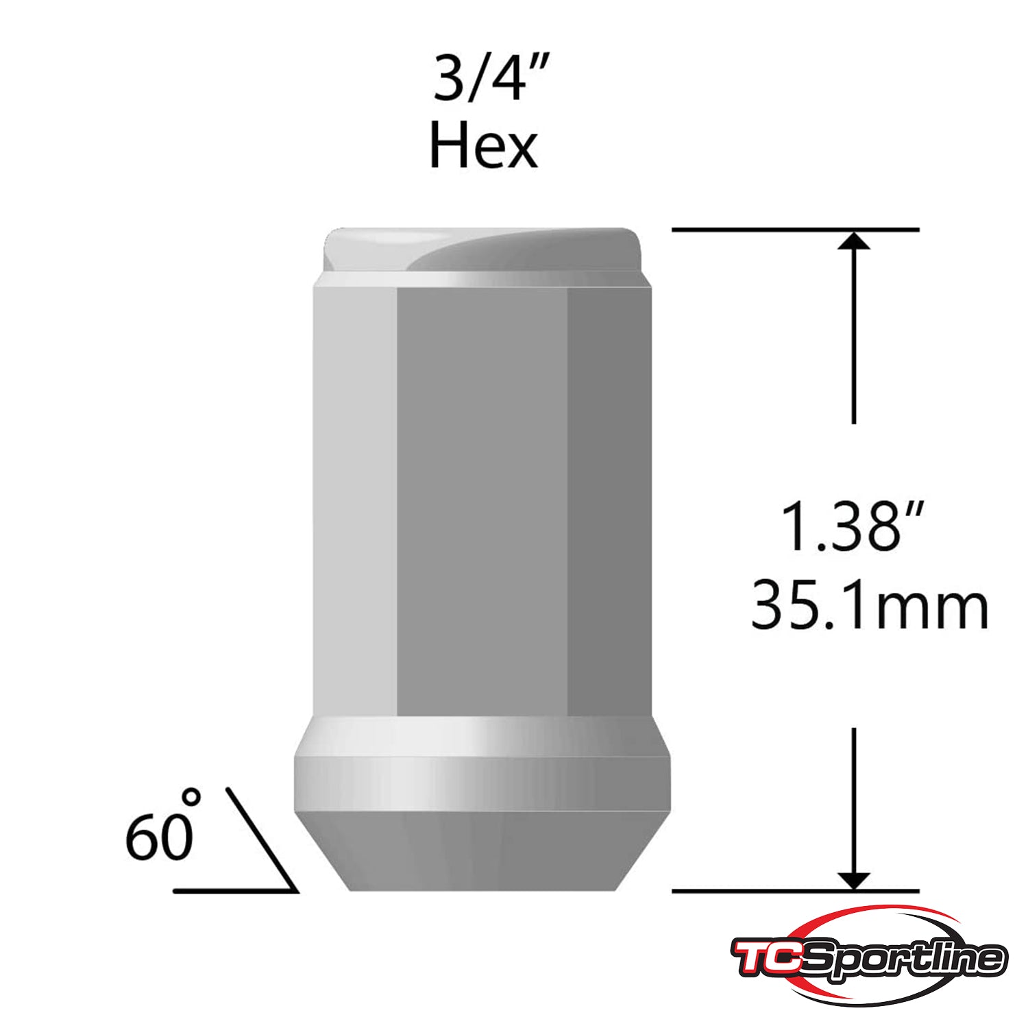 StanceMagic 20pc M14x1.5 Long Bulge Acorn Lug Nuts – Cone Seat, Tall Silver Closed Nuts